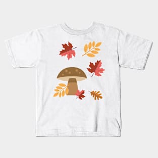 Cute Fall Mushroom Kids T-Shirt